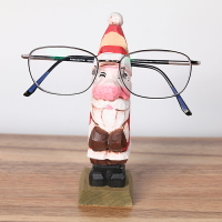 眼鏡架 眼鏡支架 眼鏡展示架 長頸鹿 圣誕老人 純手工木雕眼鏡架擺件  創意卡通動物實木手辦『ZW7448』