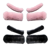1set Thicken Plush Electric Bike Grip Cover Bicycle Accessories Simple Warm Bike Handlebar Covers Un