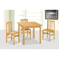 【 IS空間美學 】扇形腳西餐方桌椅組(1桌4椅)-2種尺寸可選 (2023B-375-1) 餐桌/餐椅/餐桌椅組/餐廳/木製