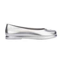 【Melissa】金屬造型方頭娃娃鞋(銀色)