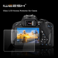 IWEESH 9H Tempered Glass LCD Screen Protector for Canon EOS R RP R3 R5 R5C R6 R7 R8 R10 R50 Camera