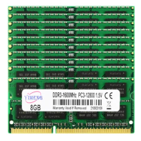 50pcs memoria ram ddr3 4GB 8GB 16G PC3 12800 10600 8500 1600mhz 1066mhz 1333MHZ pc3 12800 240Pin SODIMM Laptop Memory Ddr3L RAM