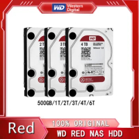 Original Western Digital WD 4TB Red NAS Hard Disk Drive 3.5" 4TB Internal Hard Drive 5400RPM SATA 6Gb/s 64MB Cache For Desktop