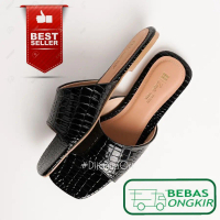Sepatu Sendal Wanita fladeo Selop Carvil flat Wedges Terbaru- ZVT 078
