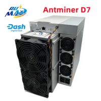 Used Antminer D7 bitcoin asic miner Machine Dash Crypto Mining Asic Miner Bitmain With PSU