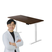 【FUNTE】Prime 實木電動升降桌/二節式 120x70cm 四方桌板 兩色可選(實木桌 辦公桌 電腦桌 工作桌)