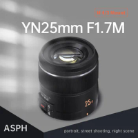 YONGNUO M4/3 Mount Camera Lens YN25mm F1.7M Large Aperture AF/MF Standard Prime Lens For Panasonic Olympus G95 GF9 GX9