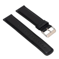 Leather Strap Watchband for Xiaomi Huami Amazfit PACE/Stratos 3 2 2S Watch Bracelet Band for Samsung Gear S3 Black