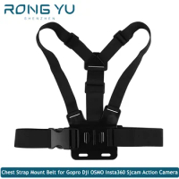 Chest Strap Mount Belt for Gopro Hero 12 11 10 9 Insta360 X3 X2 DJI OSMO Action Camera Harness for SJCAM C100 C200 Accessories