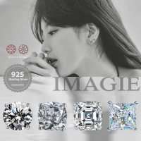 ที่นิยมมากที่สุด จัดส่งเฉพาะจุด IMAGIE ต่างหูเงินแท้ ต่างหูเพชรCz Hearts&Arrows  3-4-5-6-7-8mm