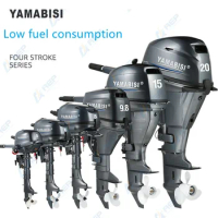 4 Stroke Compatible Fishing Boat Engine Outboard Motor 5hp/6hp/8hp/9.8hp/15hp/20hp Water Cooled Outboard Engine