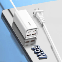 【LDNIO】65W 四孔桌面充電器 QC4.0超級快充充電頭 USB多孔位排插線板 電源延長線 1.5M(618限定)