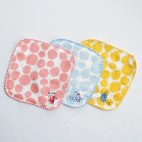 【KONTEX】日本製刺繡方巾手帕三件組(100% 日本製)