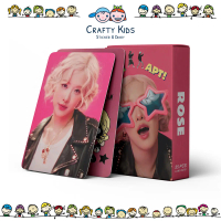 55pcs BLACKPINK Rose《APT.》Pink Solo Individual LOMO Card Set Collection Kpop Jennie Rose Jisoo Lisa 