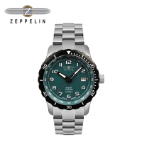 【齊柏林飛船錶Zeppelin】夜航 深藍盤潛水鋼帶機械錶 42mm 男/女錶 自動上鍊 7264M3