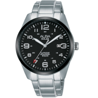 ALBA雅柏經典太陽能時尚手錶(AX3005X1)-黑