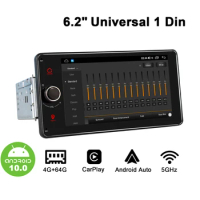 Car Radio 1din 6.2”Android Multimedia Player GPS WIFI Bluetooth Player Universal For Toyota Volkswagen Nissan Hyundai Kia Toyota