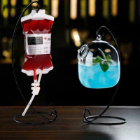 Hanging Creative Cocktail Glass Lead-free glass Tumbler Blood bag Drink Bag Juice bag Martini Whiskey Glass Bar Tools