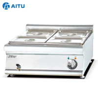GH584 CE Commercial Stainless Steel Electric Kitchen Equipment Buffet Heating Food Warmer Bain Marie 4 Pans