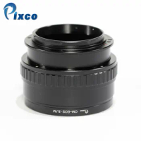 Pixco OM-For EOS R/M, Helicoid Adjustable Macro Focusing For Olympus Lens to Suit for EOS R RP Macro to Infinity Tube Adapter