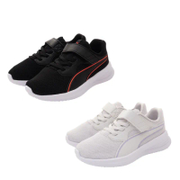 【PUMA】休閒運動童鞋(386254-09/386254-10-黑/白-17-21cm)