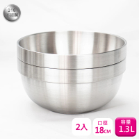 【PERFECT 理想】理想牌極緻316不銹鋼18cm隔熱碗-2入泡麵碗