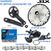 SHIMANO SLX M7100 Groupset 170mm 32/34/36/38T Groupset 12S Shifter Derailleur MS HG 12V Cassette Mountain Bike Gear Set STI X12