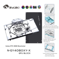 Bykski GPU Water Cooling Block , For Galax GeForce RTX4080 , Video Card Water Cooling / Full Cover Radiator , N-GY4080XY-X