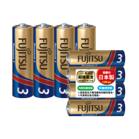 【FUJITSU 富士通】日本製 3號大電流鹼性電池(Premium S LR6PS 16顆入)