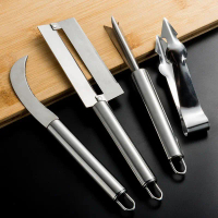 โปรโมชั่นร้านใหม่ ที่ปอกสับปะรด มีดปอกผลไม้ ที่เลาะตาสับปะรด ด้ามจับไม้ Pineapple Peeler มีดเลาะตาส
