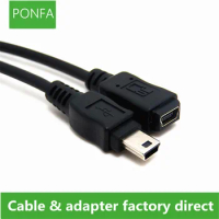 Mini USB B Type 5pin Male to Mini USB Female Mini USB Male to Female Extension Cable 1.5m/0.5m
