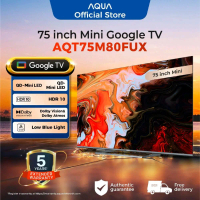AQUA Elektronik TV AQT75M80FUX-4K 75 Inch Mini Google TV QD-Mini LED 4K HDR Dolby Vision Atmos Gamin