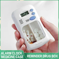 Mini Portable Pill Reminder Drug Alarm Timer Electronic Box Organizer LED Display Medicine Case Alarm Clock Reminder Pill Box