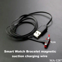 1 Piece 4 Pin Magnetic Charging Cable USB Charge Power Data Transfer 3.0mm Space Grid Pogo Pin 4 Pins T Shape DM98 Smart Watch