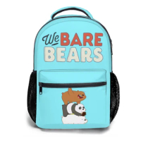 We Bare Bear Printed Lightweight Casual Children's Schoolbag Youth Backpack Anime Cartoon Schoolbag
