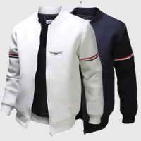 2024 New Goldwing Gl1500 GL1800 Japanese Motorcycle Men's Flight Jacket Round Collar Solid Cotton Long Sleeves Tracksuits Top