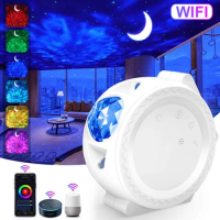 Smart Starry Sky Projector Galaxy Projector 3in1 Night Light Ocean Voice Music Control LED Lamp For Kid Gift Smart Life XIAOMI