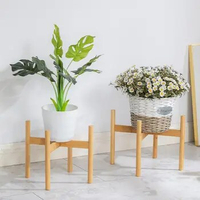 Convenient Flowerpot Stand Plant Bamboo Rack Long-Lasting Plant Pot Holder High Stability Household Supplies