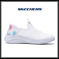 Skechersสเก็ตเชอร์ส รองเท้า ผู้หญิง Slip-Ins GOwalk 6 Gowalk Shoes Flash Through Technology Women's Shoes 124569-WHITE
