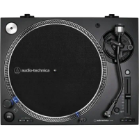 Audio-Technica AT-LP140XP-BK Direct-Drive Professional DJ Turntable, Black, Hi-Fi, Fully Manual, 3 Speed, High Torque Motor