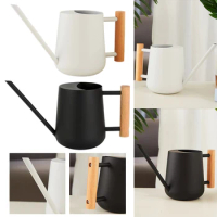 1000 ML Watering Can Stainless Steel Coating Watering Pot Watering Accessories Garden Plant Flower Pot Long Mouth Sprinkling Pot