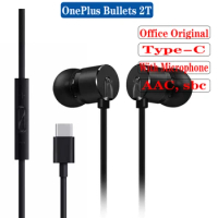 Official New OnePlus Bullets 2T Headsets 1.15M Wired Cnnection Type-C In-Ear With Microphone Earphone For Oneplus 9 Pro 8T 8 Pro