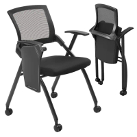 【G+ 居家】舒適靈活折疊會議椅含桌面含輪(折疊椅/餐椅/塑鋼椅/洽談椅)