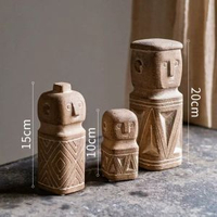 掬涵遠古風格雕像擺件幾何藝術仿石像裝飾人像陳設庭院花園別墅