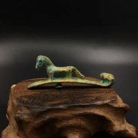 Antique bronze horse shaped gold hook jade belt of Han Dynasty