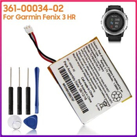Original Battery 361-00034-02 For Garmin Fenix 3 Fenix3 F3 HR GPS Sports Watch Battery Authentic Battery 290mAh