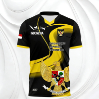 Indonesia Garuda pasukan kebangsaan t-shirt, merah putih dewasa sukan pakaian