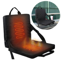 Foldable 3 Speed Temperature Camping Portable Chair Heated Cushion with Pocket for Outdoor Travel Fishing