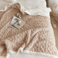【Hoom 禾慕生活】奶茶柔軟毛毯 100x150 cm(毛毯 毯子 沙發毯 空調毯 冷氣毯 露營毯 保暖毯)
