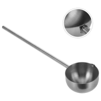 Work on Stainless Steel Spoon Ladle Household Water Scoop Convenient Large Wok Kitchen Gadget Multipurpose Oil Heating